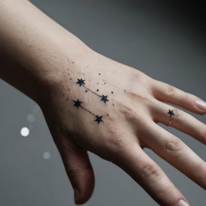 Leonardo_Kino_XL_A_tattoo_featuring_a_small_constellation_of_s_1