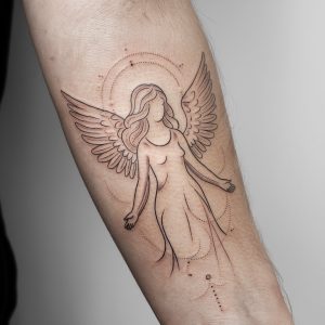 Angel tattoo design