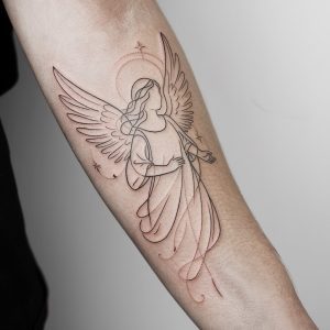 angel devil tattoo