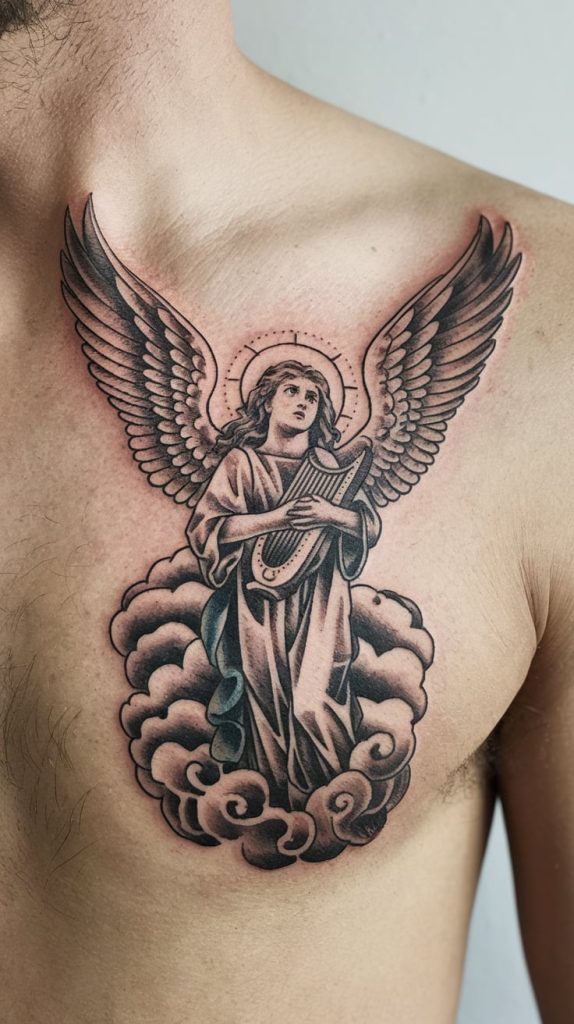 angel or devil tattoo