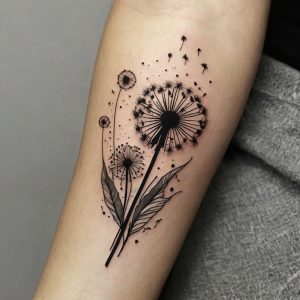 black and white flower tattoo ideas