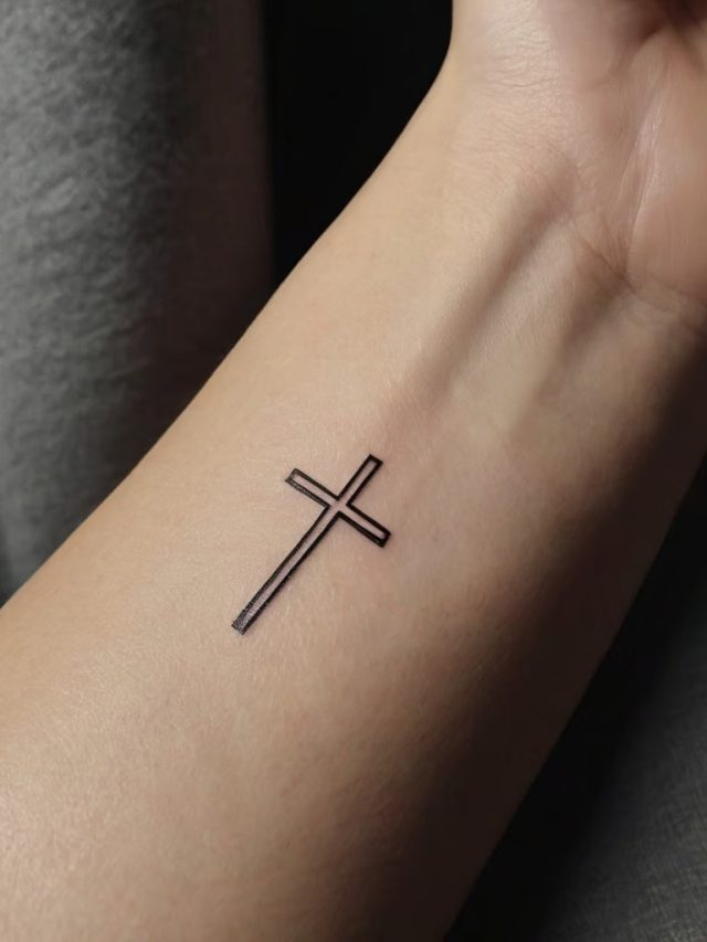 Simple cross tattoo designs