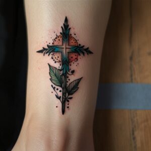 cross tattoo designs on arm