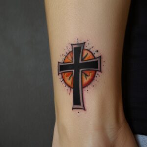 cross tattoos on forearm designs