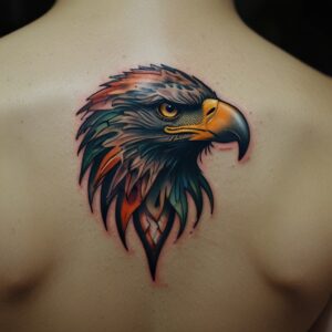 eagle with flag tattoo designs