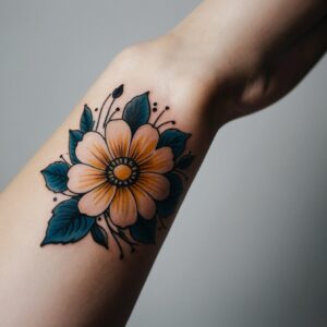 flower tattoo leg designs