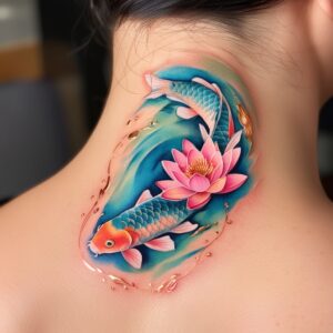 lotus flower and koi fish tattoo meaning