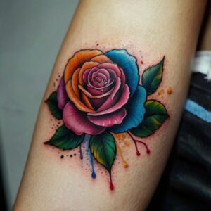 masculine rose tattoo designs