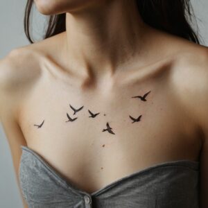 meaningful simple chest tattoos for girls