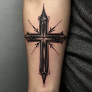 simple cross tattoo wrist