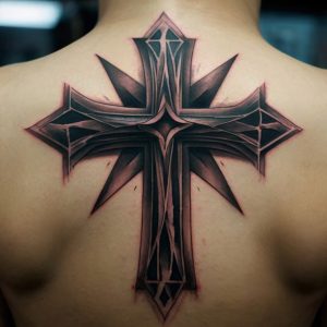 simple cross tattoos for men