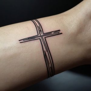 small simple cross tattoos