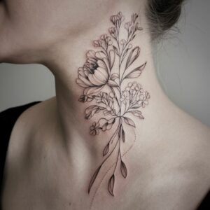 upper chest tattoos for girls