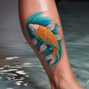 2 koi fish tattoo designs