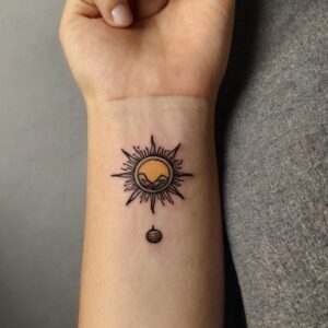 3 star in the sun tattoo design