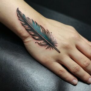 3d feather tattoo designs