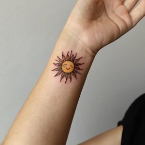 3d sun tattoo designs