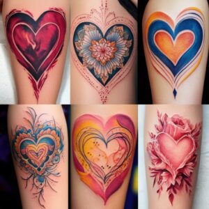 abstract heart tattoo designs