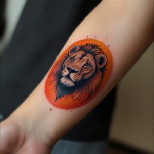 abstract lion tattoo designs