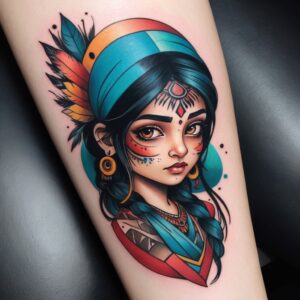 american girl indian tattoo