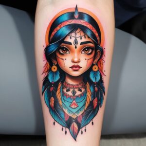 american indian pin up girl tattoos