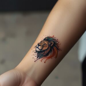 angry lion tattoo designs