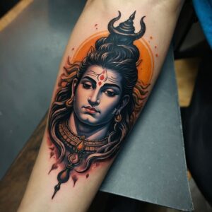 angry lord shiva tattoo