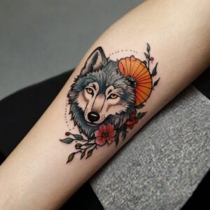 angry wolf tattoo designs