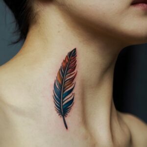 beautiful feather tattoo designs