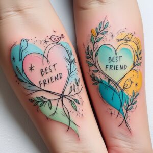 best friend tattoos guy and girl