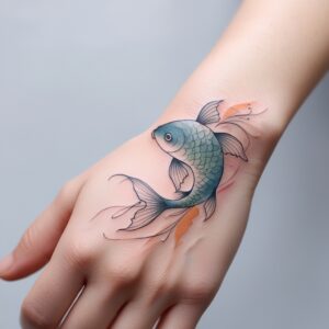 black and grey koi fish tattoo designs