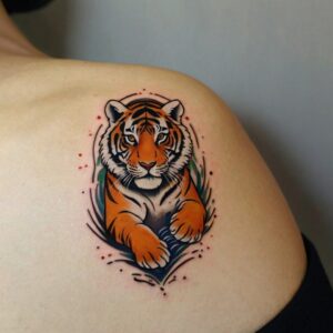 black and grey tiger tattoo designs