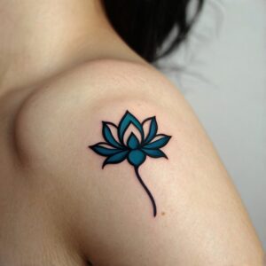 black and white lotus flower tattoo designs