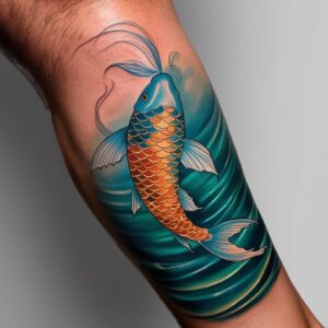 black koi fish tattoo designs