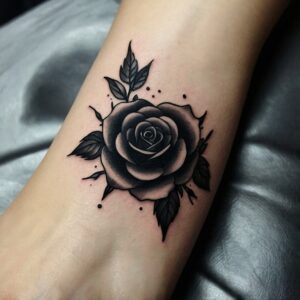 black rose tattoo drawing