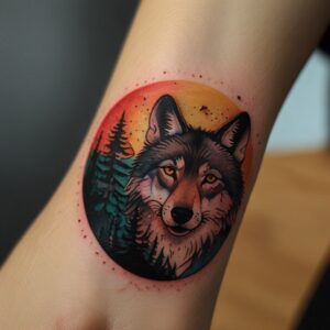 black wolf tattoo designs