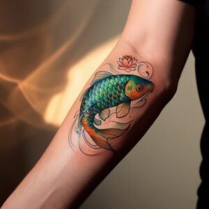 blue koi fish tattoo designs