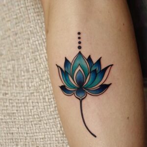 blue lotus flower tattoo designs