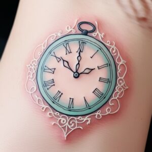 broken clock tattoo designs