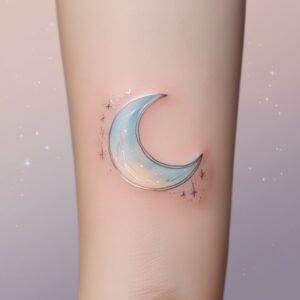 cat and moon tattoo designs