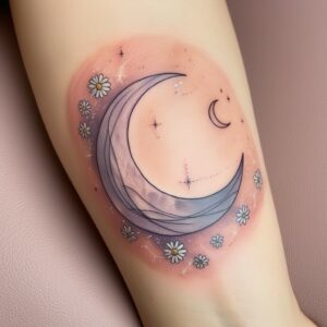 cat moon tattoo designs