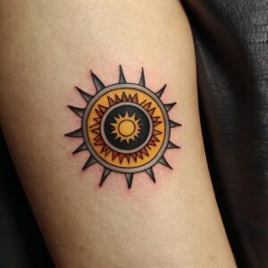 celestial sun tattoo designs