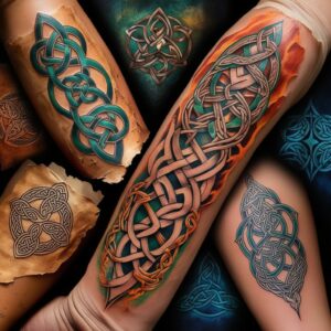 celtic heart design tattoo