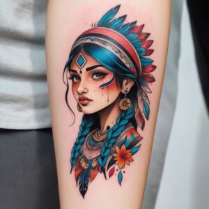 cherokee indian girl tattoo