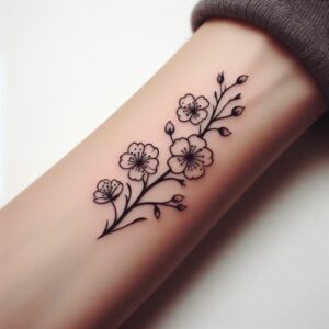 cherry blossom design tattoo