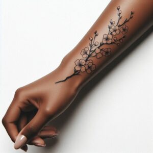 cherry blossom tree tattoo design