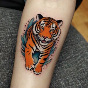 chest tiger tattoo designs