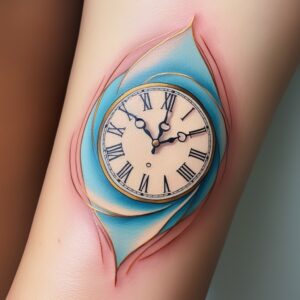 clock design tattoos