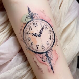 clock sleeve tattoo designs