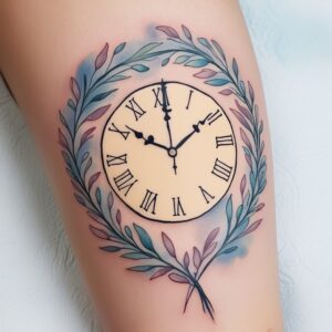 clock tattoo design